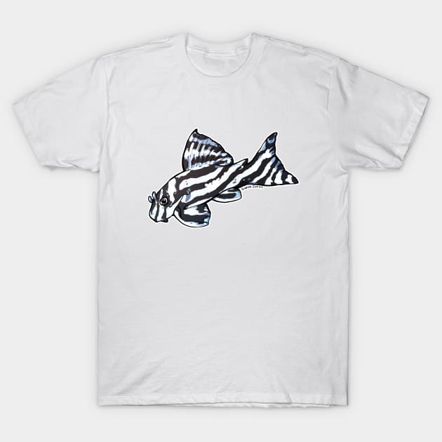 Zebra Pleco L46 T-Shirt by slothbug